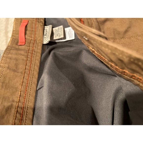 L.L. Bean Fleece Lined Work Carpenter Pants 36 X 28 Brown Double Knee Hunting - Picture 7 of 7